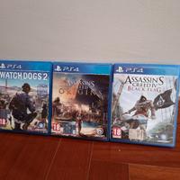 Watch dogs 2,Assassin's Creed Origins e Black flag
