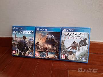 Watch dogs 2,Assassin's Creed Origins e Black flag