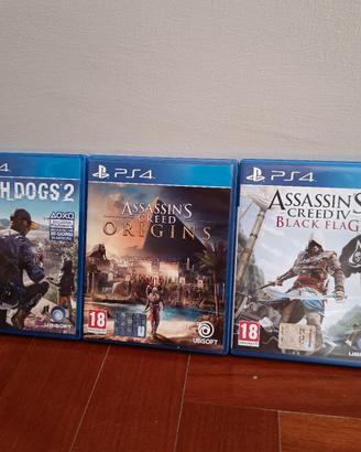 Watch dogs 2,Assassin's Creed Origins e Black flag