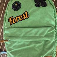 zaino verde in tessuto Okaidi