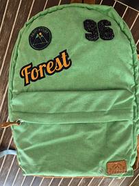 zaino verde in tessuto Okaidi