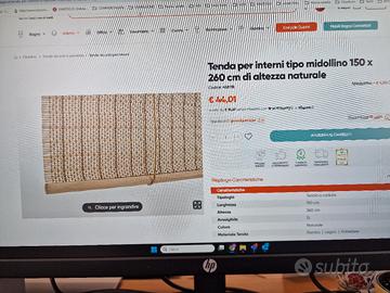 10 tende tipo midollino 150x260  a rotolo nuove