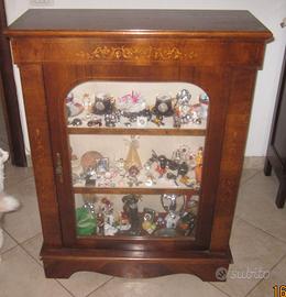 Vetrinetta da parete in noce bassa 1 porta