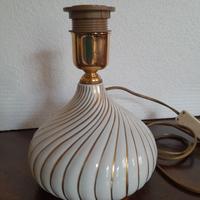 lampada da tavolo vintage porcellana e oro