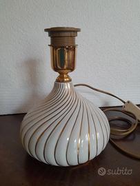 lampada da tavolo vintage porcellana e oro