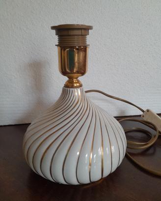 lampada da tavolo vintage porcellana e oro