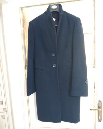 cappotto donna blu notte lungo elegante taglia 44 