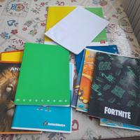 Lotto quaderni scolastici assortiti