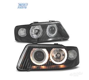 FARI AUDI A3 8L 00-03 ANGEL EYES FONDO NERO