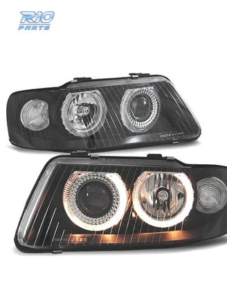 FARI AUDI A3 8L 00-03 ANGEL EYES FONDO NERO