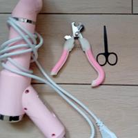 Asciuga pelli,tagliaunghie e forbici punta rotonda