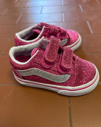 Scarpe da tennis glitterate rosa