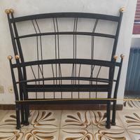 Giroletto in ferro nero e oro letto singolo n2 