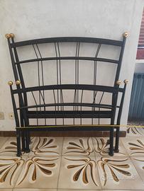 Giroletto in ferro nero e oro letto singolo n2 