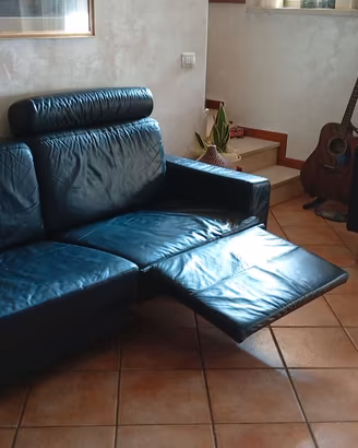 DIVANO PELLE NERA DOIMO + POLTRONA DOIMO