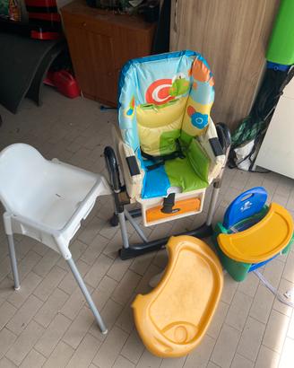 Seggiolone, mangiapannolini e seggiolino ikea