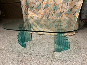 Tavolino di cristallo da salotto