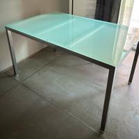 Tavolo da pranzo Acciaio\Vetro 135x85 Ikea Torsby