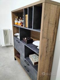 Credenza Vetrina Libreria moderna industrial 