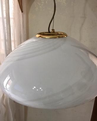 Lampadario ellittico Venini vintage