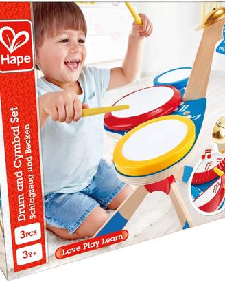 HAPE Set Batteria e Piatti - Strumento con Tamburi