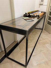 Tavoli di design Stile industriale ferro e vetro