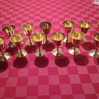 12 Calici Vintage placcati oro 24 carati