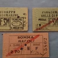 Vecchi biglietti ferroviari