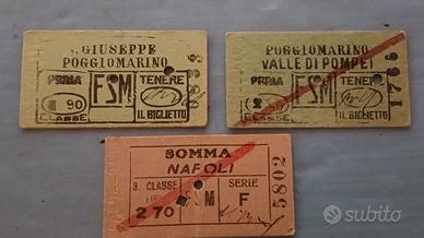 Vecchi biglietti ferroviari