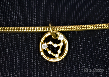 Charm Capricorno Ciondolo Oro Pietre Pandora
