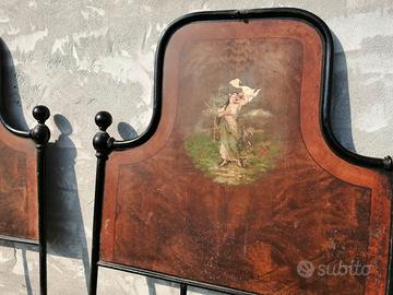 Letto matrimoniale fine 800 in ferro