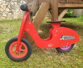 Bici in legno scooter senza pedali