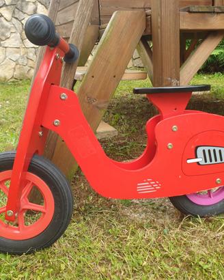 Bici in legno scooter senza pedali