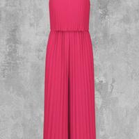 Tuta intera di marca donna fucsia plissettata