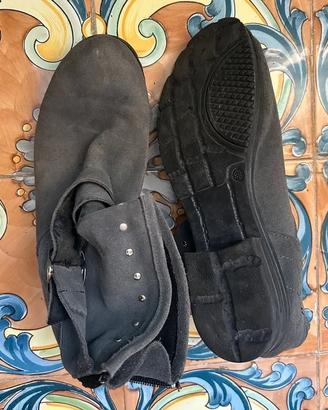 Stivaletti eleganti casual in camoscio donna grigi