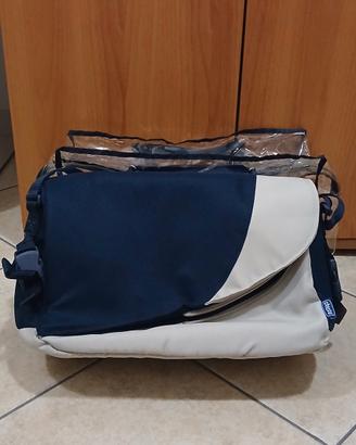 Borsa fasciatoio Chicco blu e beige