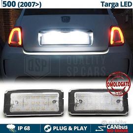 Placchette TARGA Full LED PER FIAT 500 500c 595