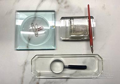 Set da scrivania in cristallo