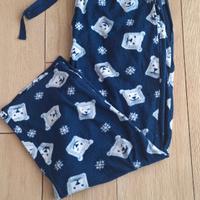 Pantalone pigiama jogger orso polare taglia L