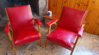2 poltroncine imbottite anni 70