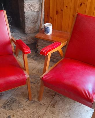 2 poltroncine imbottite anni 70