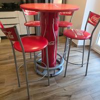 Tavolo Coca Cola e 4 sgabelli