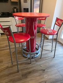 Tavolo Coca Cola e 4 sgabelli