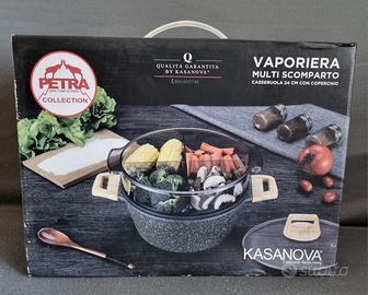 Casseruola e vaporiera con coperchio da 24 cm