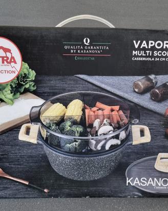 Casseruola e vaporiera con coperchio da 24 cm