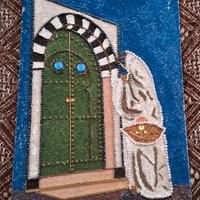 quadro decorativo, con perline, tecnica texture