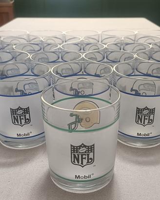 Lotto 26 bicchieri vintage NFL Mobil