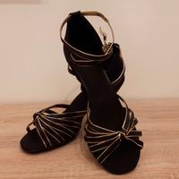 Scarpe donna da ballo n. 37 nuove color nero oro