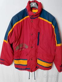 piumino diadora vintage vera piuma rosso Blu tagli
