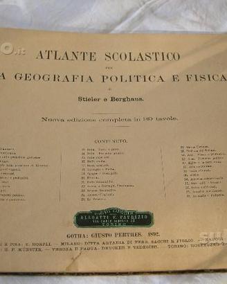 Libri antichi Atlante scolastico per la geografia